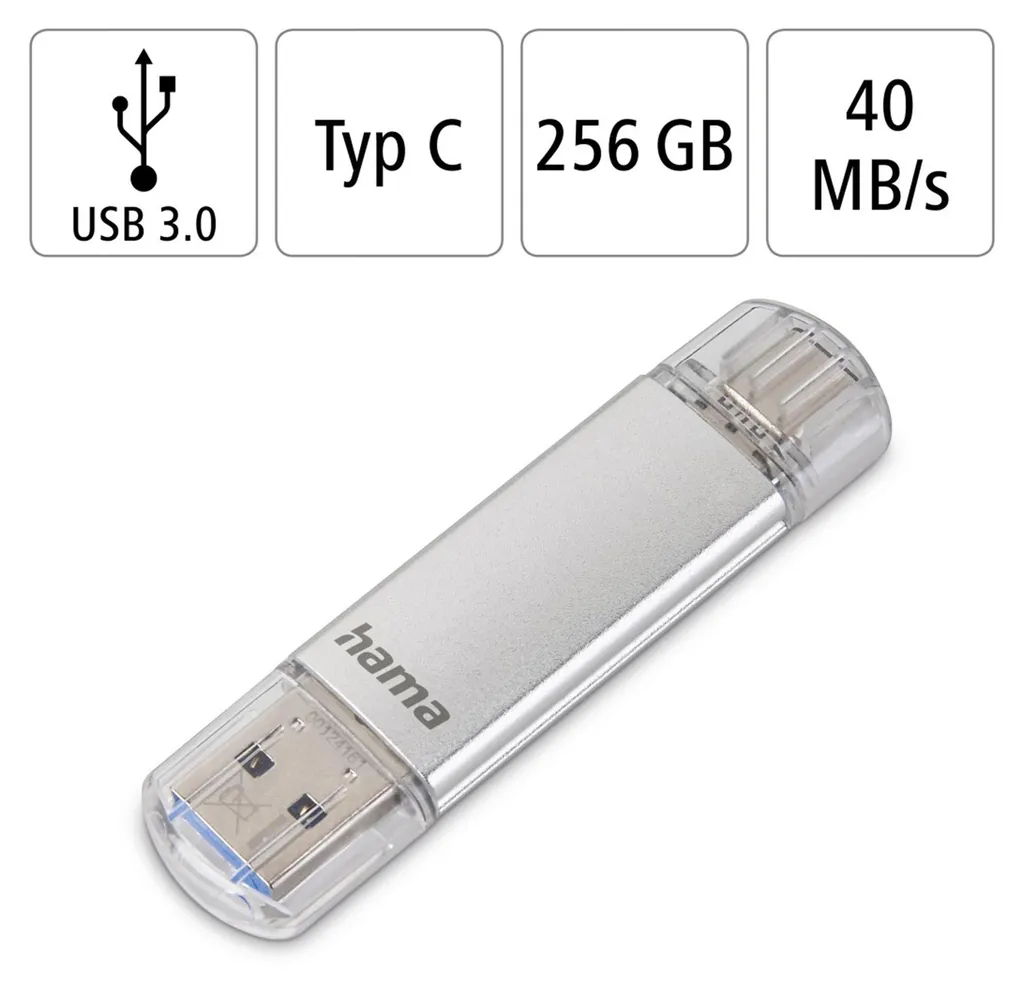 Clé USB 256 Go pour résoudre le manque d'espace disque PC Hama - 9