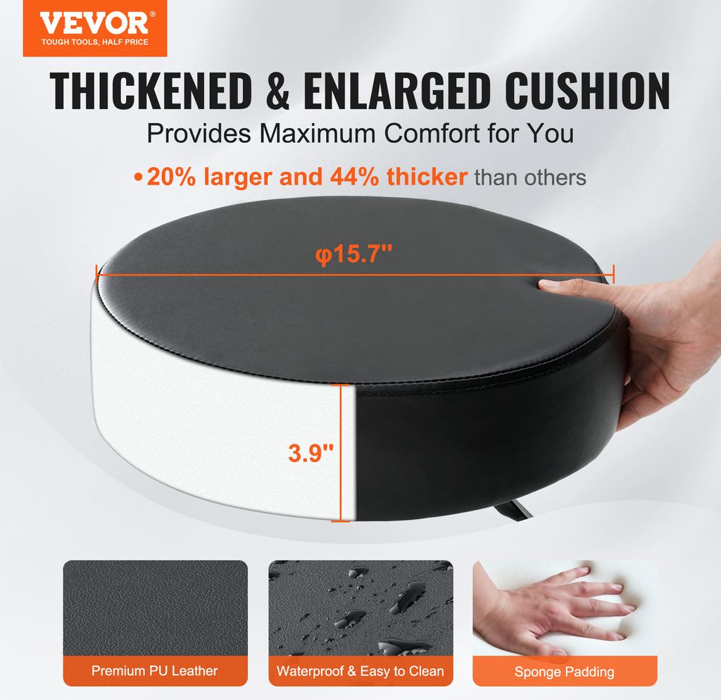 VEVOR Rollhocker mit Rollen, 181 kg Gewichtskapazität, Produktbild 2