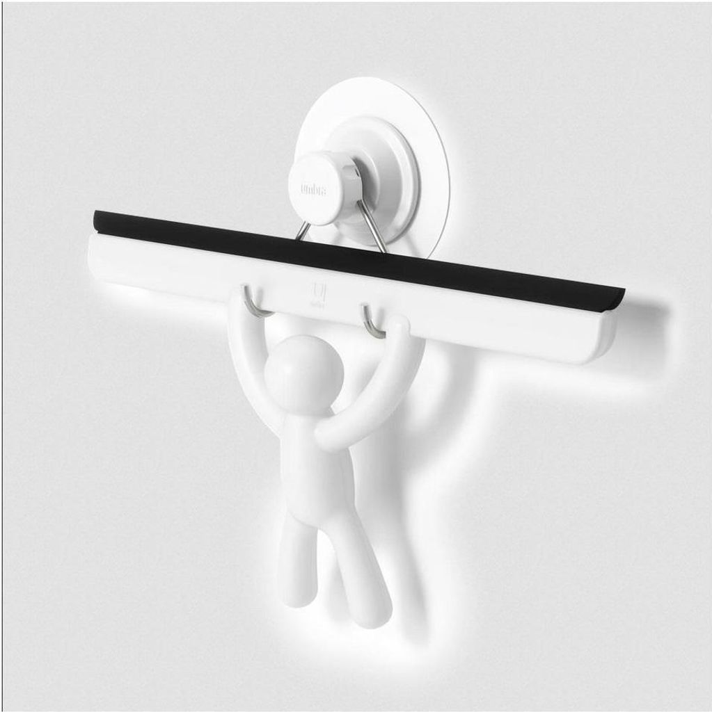 Umbra Duschabzieher Buddy, Wischer, mit Aufhängung, Kunststoff, Silikon, Weiß, 27 cm, 1021303-660