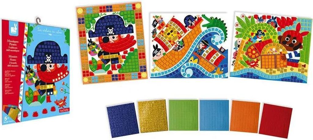 Janod Mosaik Spielzeug - Piraten Bastelset für Kinder