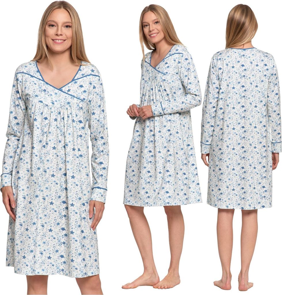 Charmante Floral Nachthemd Damen Lange Ärmel Pyjamas Moraj Produktbild 