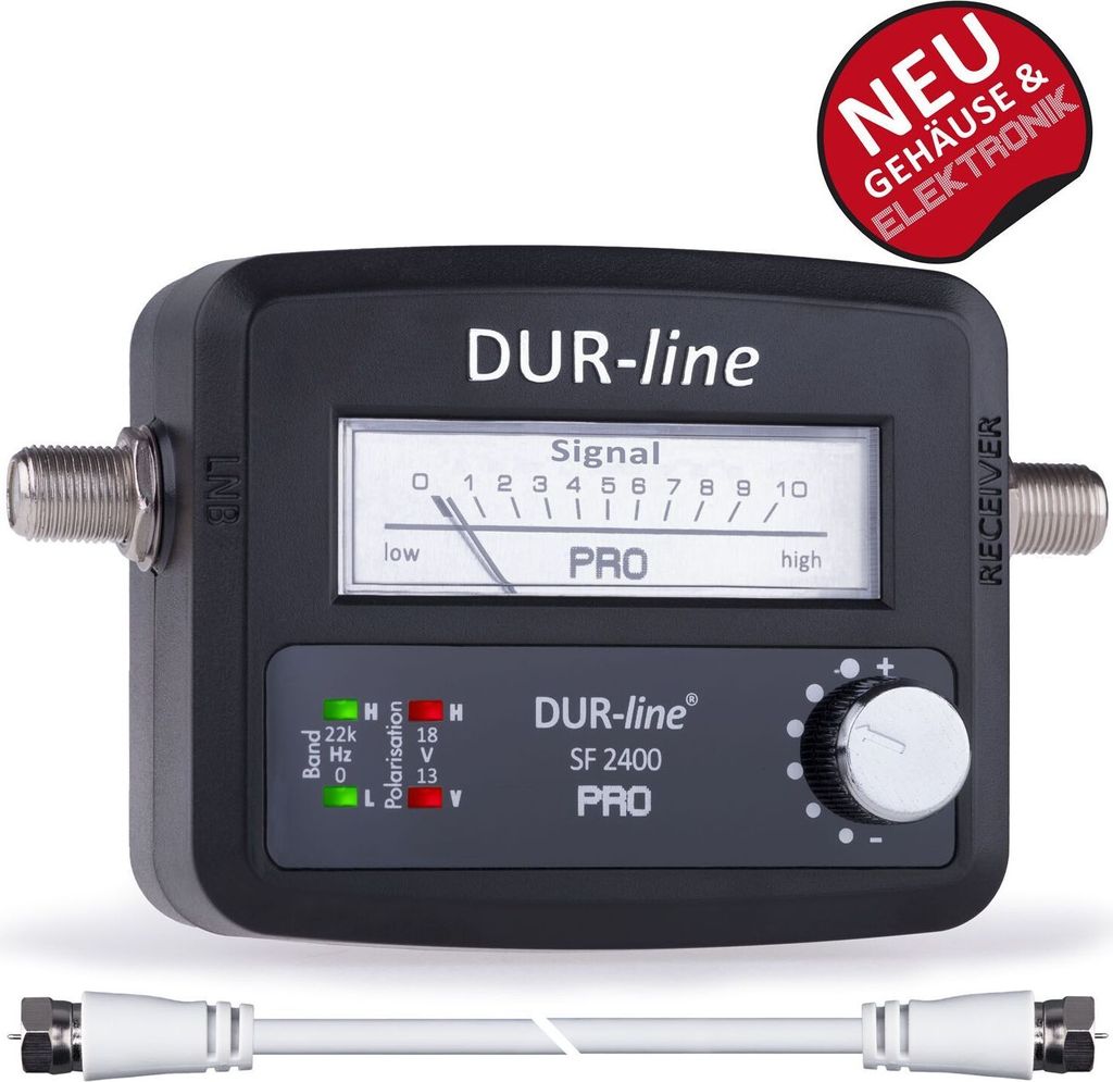 DUR-line SF 2400 Pro Satfinder Sat Finder digital HD mit Produktbild 