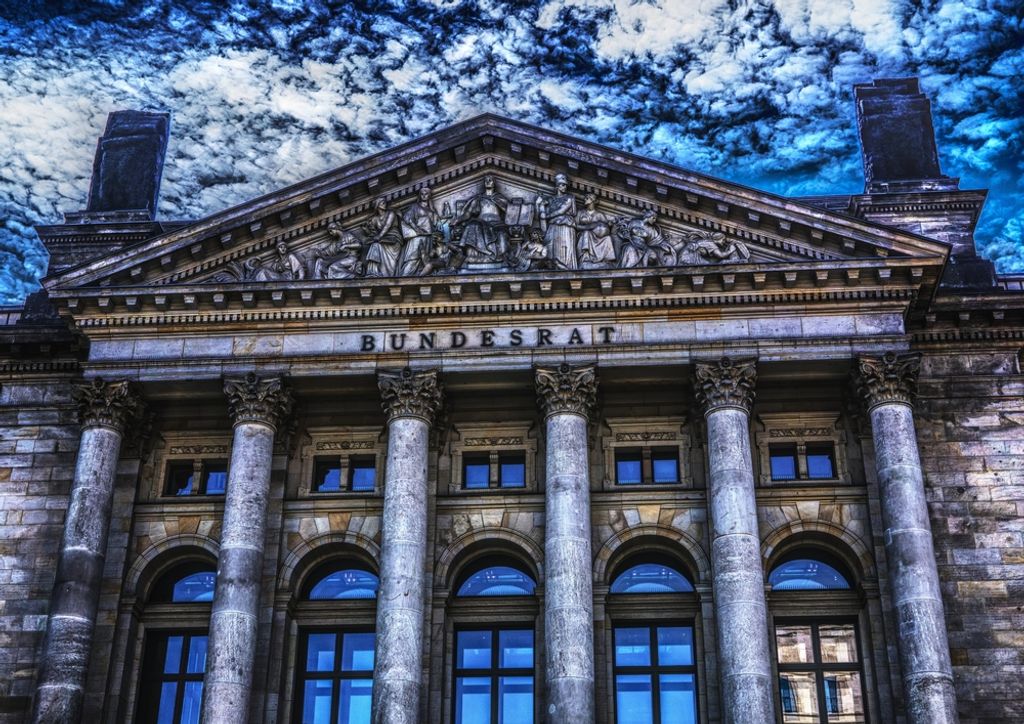 hansepuzzle 61018 - Bundesrat Puzzle, 260 Teile, Gebäude, 41,0 x 28,0cm mit hochwertiger Aufbewahrung, Kartonbox und wiederverschließbarem Beutel