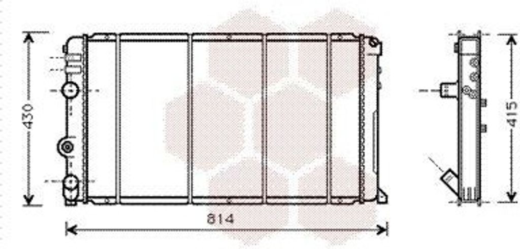 VAN WEZEL 43002263 - OE 4501137 Kühler, Motorkühlung für Movano (X70)