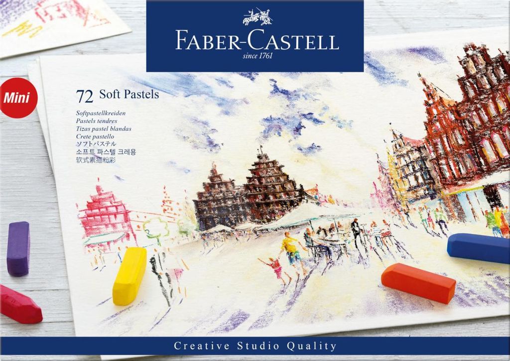 Faber Castell FC-128272 Pastelkrijt Halve Lengte Etui à 72 Image du produit 
