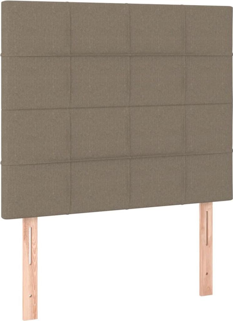 vidaXL Kopfteil Taupe 100x5x118/128 cm Stoff