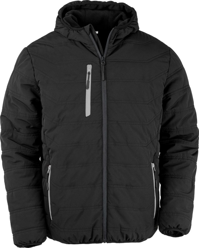 Result Genuine Recycled - "Compass" Jacke Wattiert für Herren - Winter BC4959 (L) (Schwarz/Grau)