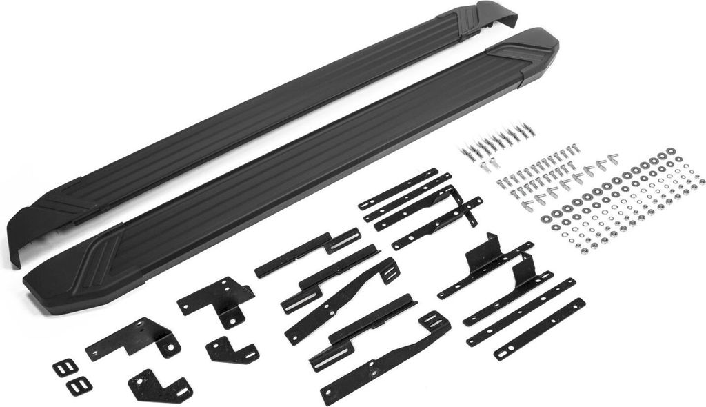 J&J AUTOMOTIVE | Basic Black Rival Trittbretter, Seitenschweller, Einstiegsleisten mit Abe Passend Für Nissan Qashqai 2013- / Nissan X-Trail T32 2...