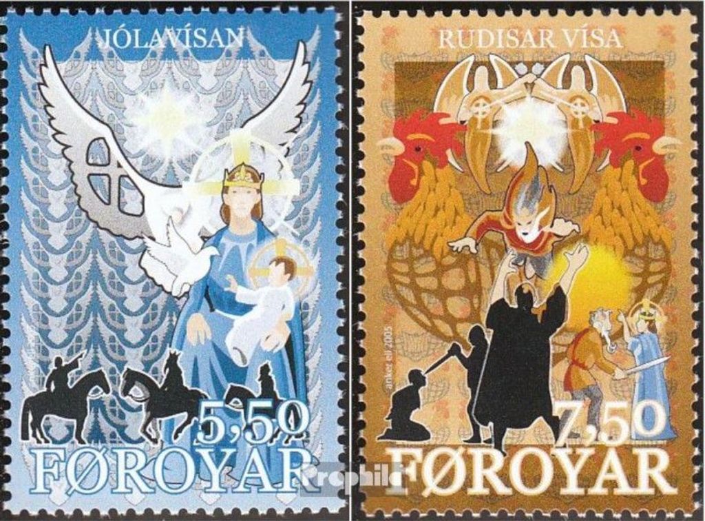Briefmarken Dänemark - Färöer 2005 Mi 545-546 (kompl.Ausg.) postfrisch Weihnachten: Volksweisen