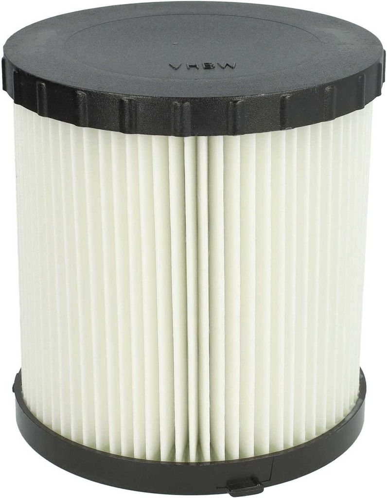 vhbw Faltenfilter kompatibel mit Dewalt DCV581h, DCV584l, DCV580h, DCV582, DCV580, DCV581 Staubsauger - Patronenfilter Schwarz Weiß