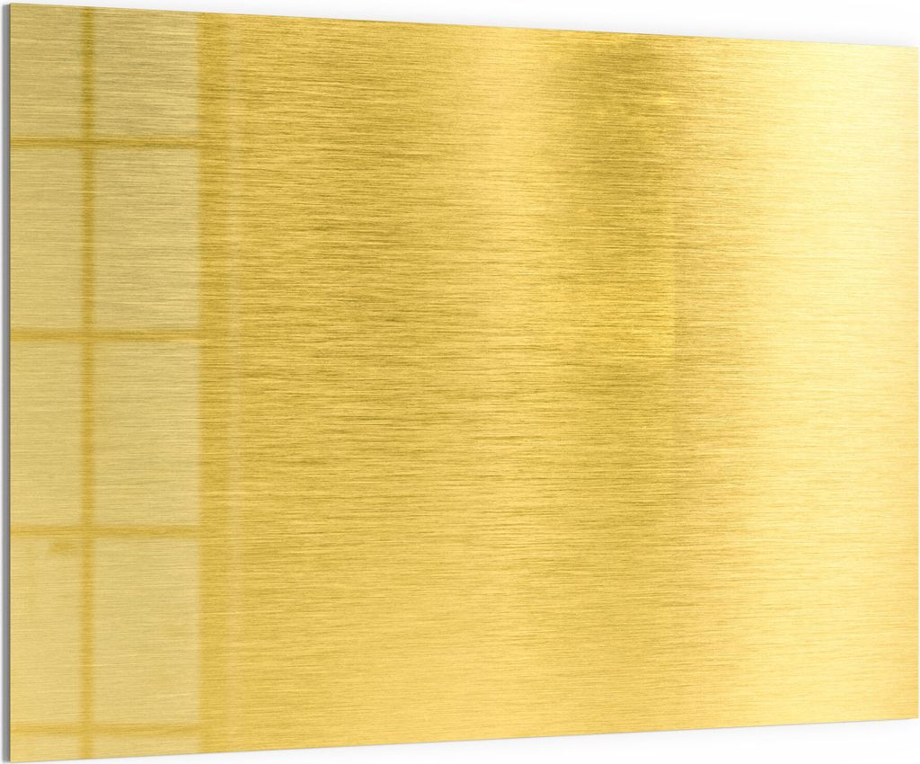 DEQORI Magnettafel Glas 120x90 cm 'Gebürstete Goldoberfläche' beschreibbar Whiteboard