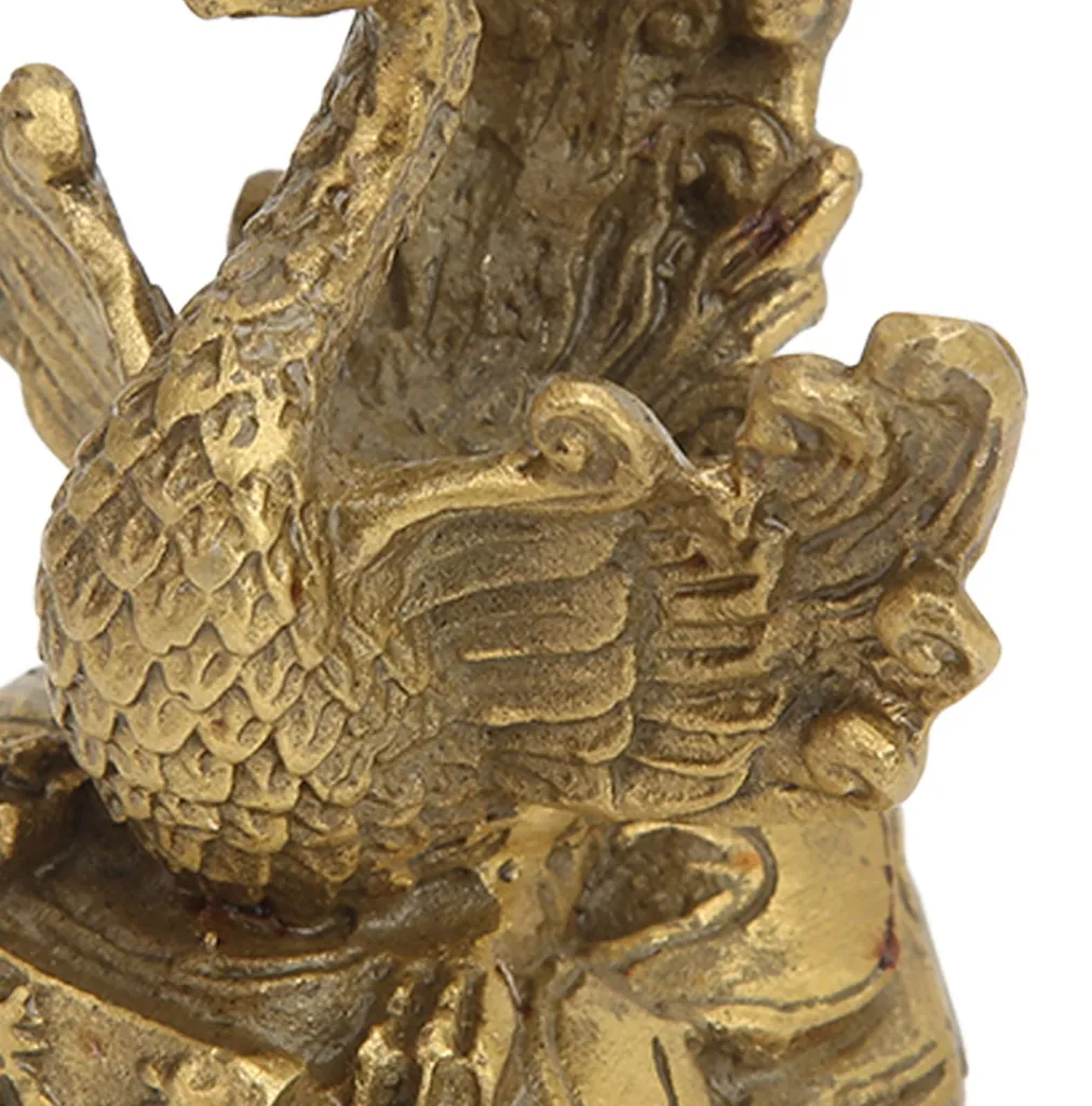 Statue de phénix en laiton haute dureté, figurine déco de collection 25cm - 13