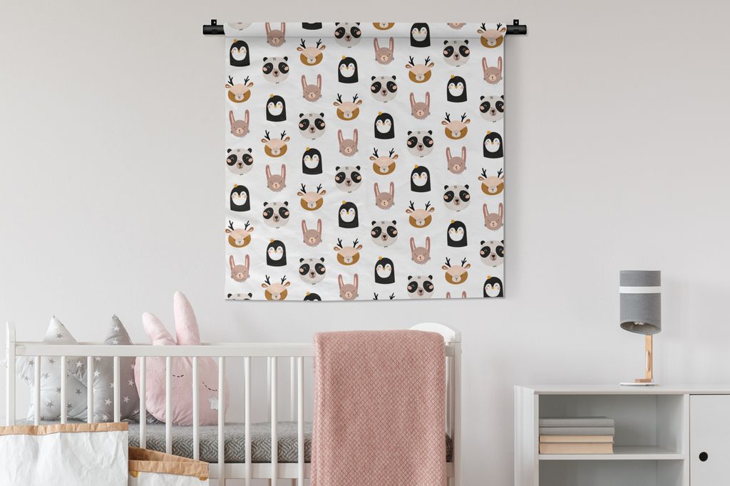 MuchoWow Wandteppich Wandbehang Tiere - Muster - Natur 90x90 cm Tapisserie Dekoration Wandtuch - Wandaufhänger