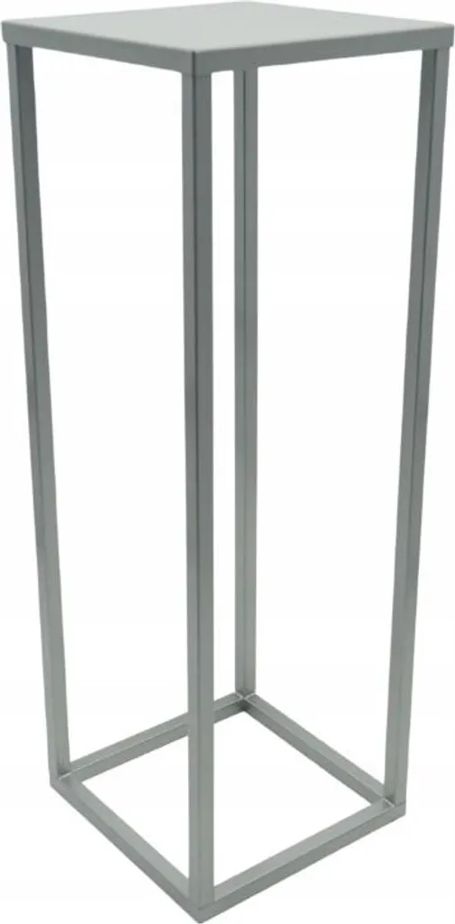 Sellette porte-plante argentée style industriel Loft en métal 100 cm