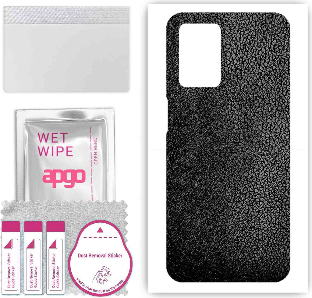 apgo Rückseite Schutzfolie, Skin, kompatibel mit Realme Narzo 30 5G, Hinten Displayschutzfolie aus Vinylfolie, kratzfest, einfache Montage - Schwa...