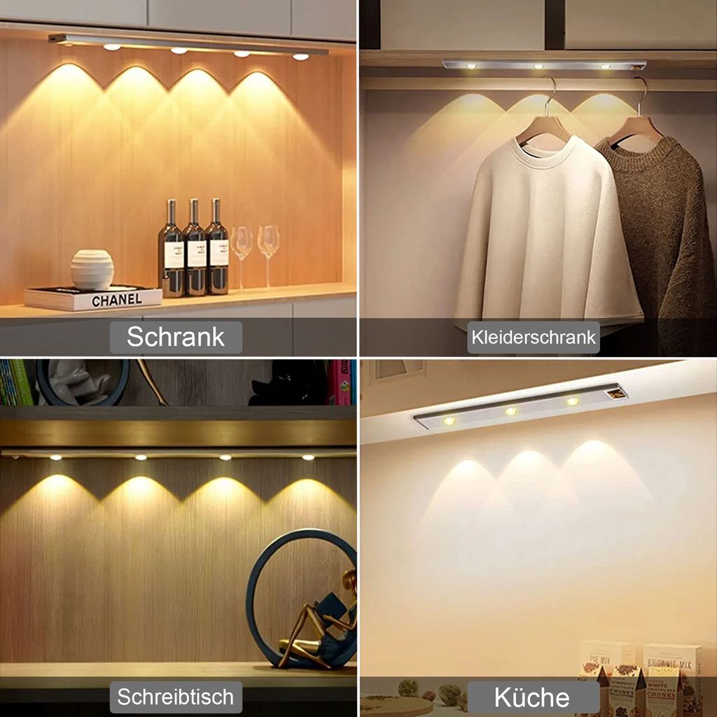 60CM Led Unterbauleuchte Lichtleiste Mit Bewegungsmelder Produktbild 16