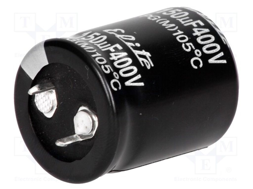 1x Kondensator: elektrolytisch 150uF SNAP-IN 400VDC Ø25x31mm PG2G151MND2531 Elekt
