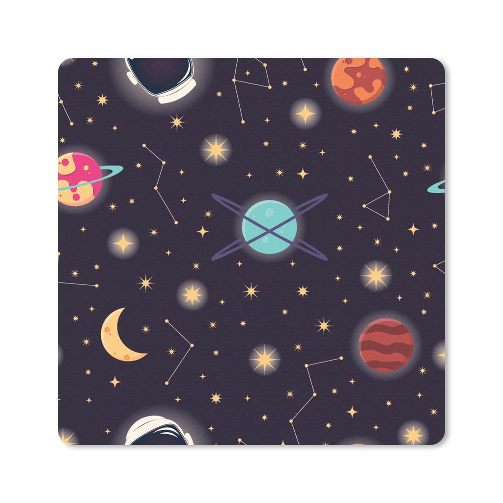 MuchoWow Mauspad Mousepad Weltraum - Tierkreis - Sterne - Design - Universum 20x20 cm - Mousepads - Maus Mat - Pad - Mausunterlage - Desk Mat - B...