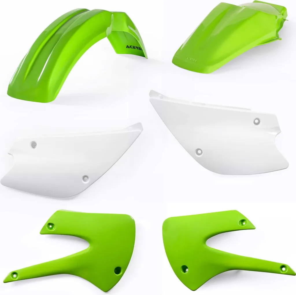 Kit Carénage ACERBIS 6 Pièces Vert et Blanc pour KAWASAKI KX 85 2001