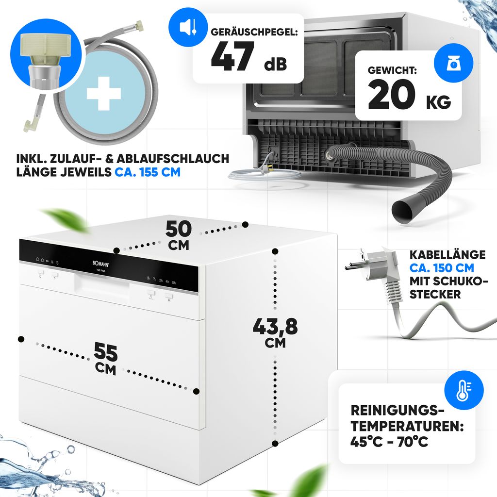 Bomann® Mini Geschirrspüler mit Wasseranschluss | inkl. Produktbild 4