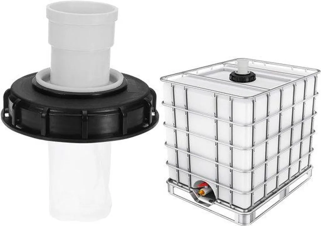 Couvercle IBC 163mm en plastique haute densité noir pour cuve 1000L 275g
