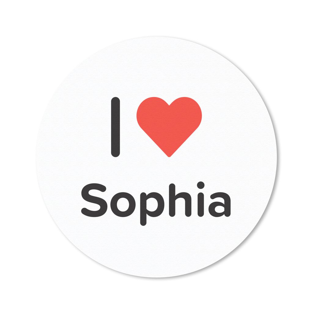 MuchoWow Mauspad Mousepad Ich liebe - Sophia - Mädchen 20x20 cm - Mousepads - Maus Mat - Pad - Mausunterlage - Schreibtischmatte
