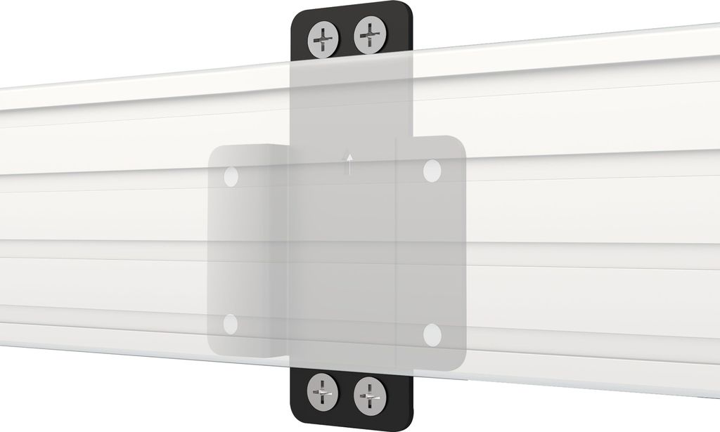 B-Tech Wall Mounting Bracket for System X Rail Mounting, BT8390-WFK2_B (System X Rail Mounting Bracket - 19mm, Bracket, Black, 126 mm, 19 mm, 178 m...