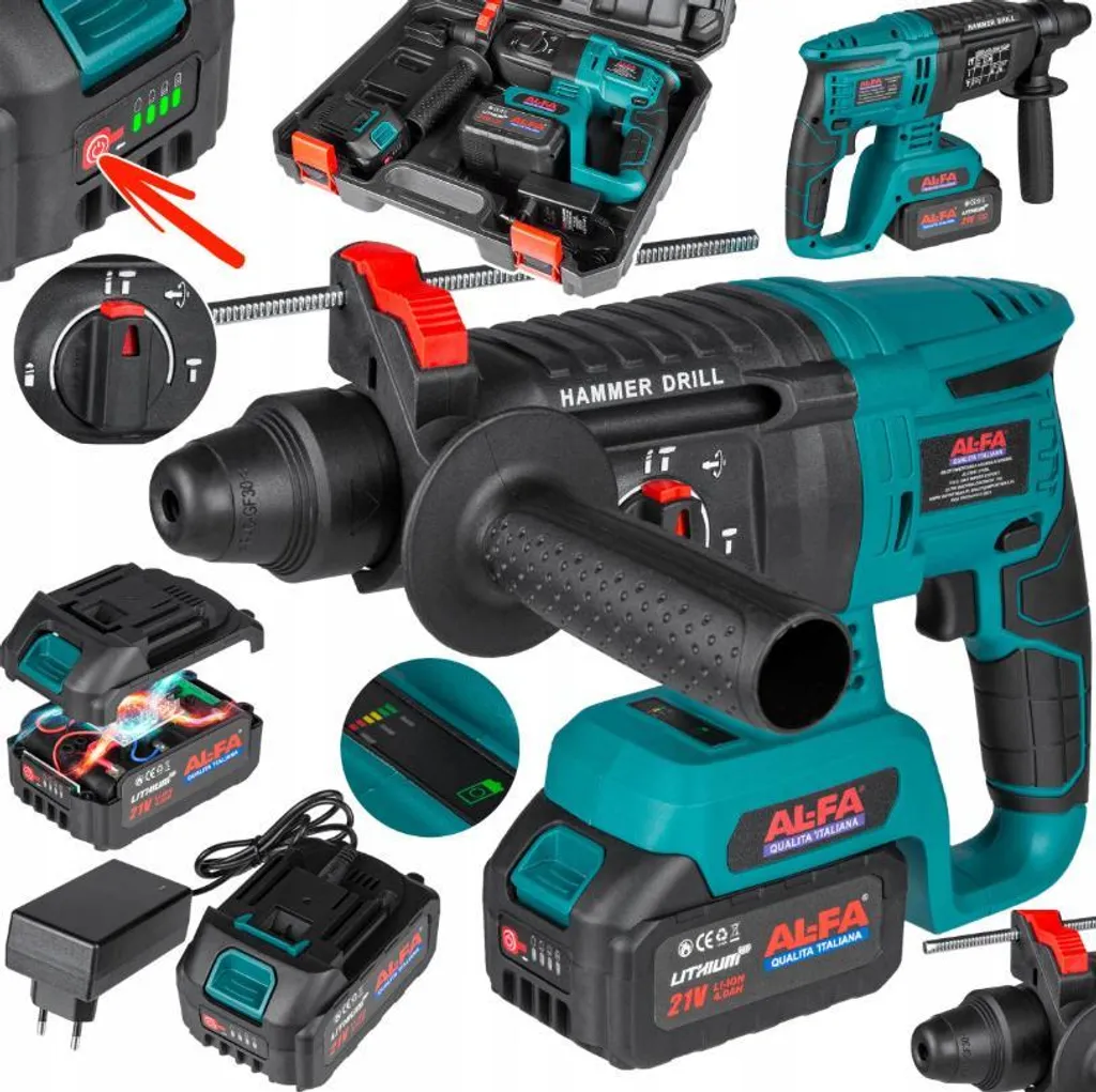 AL-FA Martello Rotativo 21V Brushless SSDS+ | Offerta 2.5J 4Ah