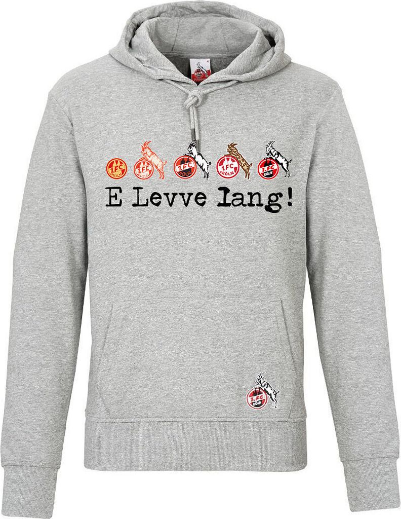 1. FC Köln Hoodie „Vereinsstr." grau Gr. 3XL
