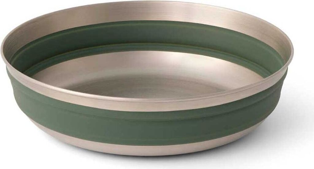 Detour Stainless Steel Collapsible Bowl L grün - Farbe laurel wreath green