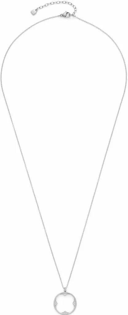 Leonardo Jewels collana 60 Campagnola CIAO, collana, catena di gioielli, bigiotteria, acciaio inossidabile, pietre di vetro, 024460