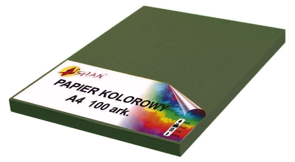 Farbpapier A4 80g armeegrün v2 100 Blatt