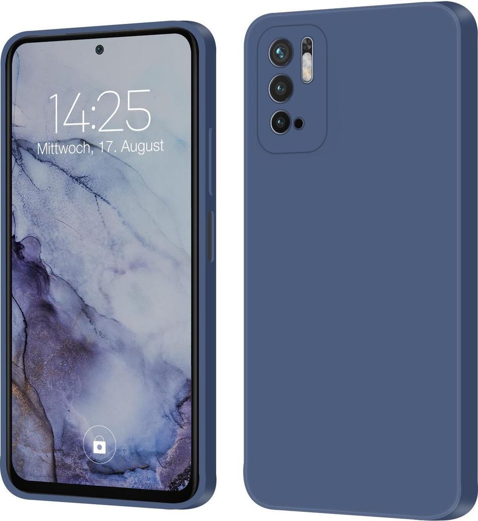 Hülle für Xiaomi Redmi Note 10 5G Case Cover Bumper Silikon Softgrip Schutzhülle Farbe: Lavendelblau