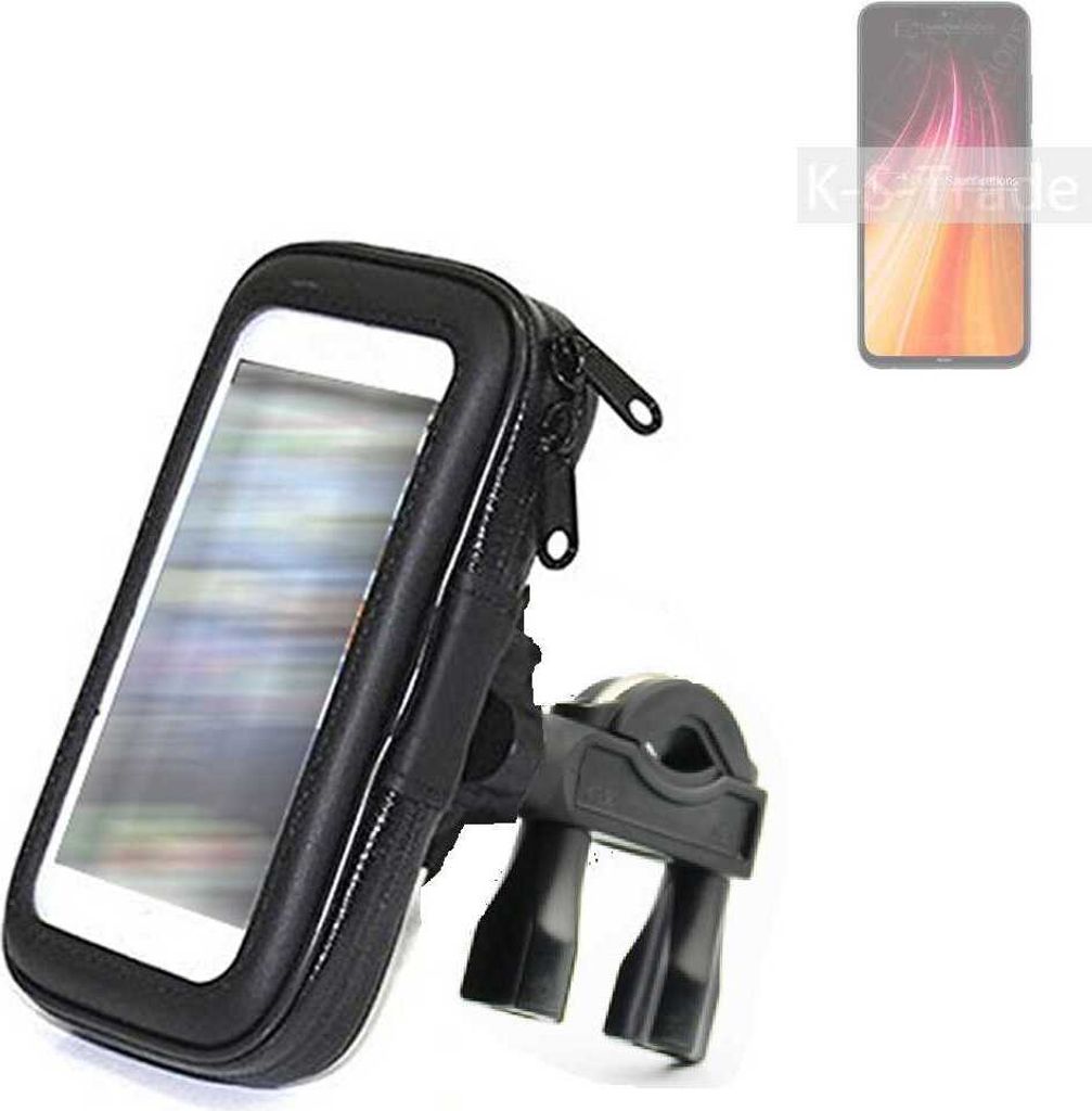 K-S-Trade Fahrrad-Halterung kompatibel mit Xiaomi Redmi Note 8T Handy-Halterung Halter Lenkstange Fahrradhalterung Motorrad Bike Mount Wasserabweisend