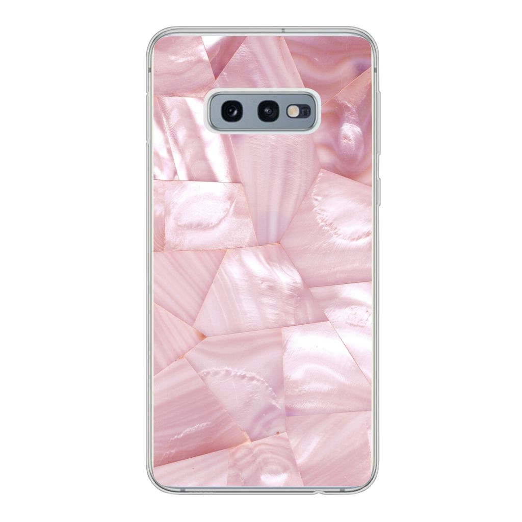 MuchoWow Handyhülle Schutzhülle Hülle für Samsung Galaxy S10e Naturstein - Perlmutt - Luxus Silikon Softcase Handy Hülle - Handy