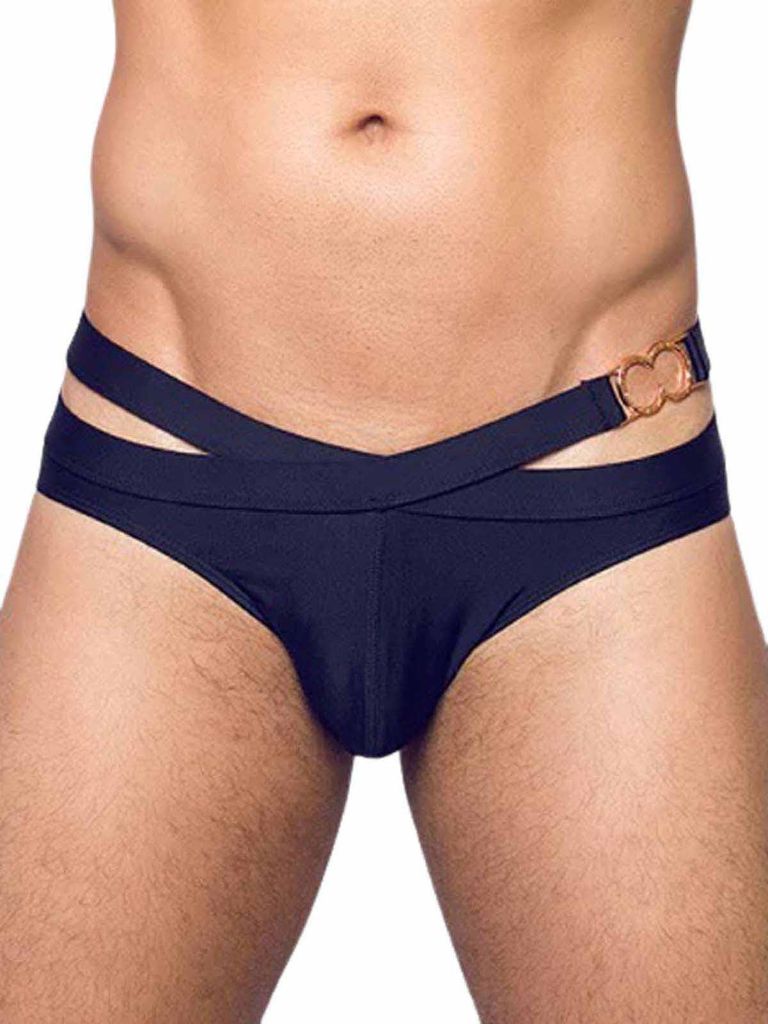 2Eros BLK Double Strap Swim Brief V20 Black XL