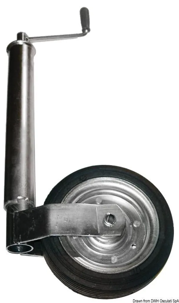Roue avant Ø 60 mm réglable en hauteur avec finition acier galvanisé