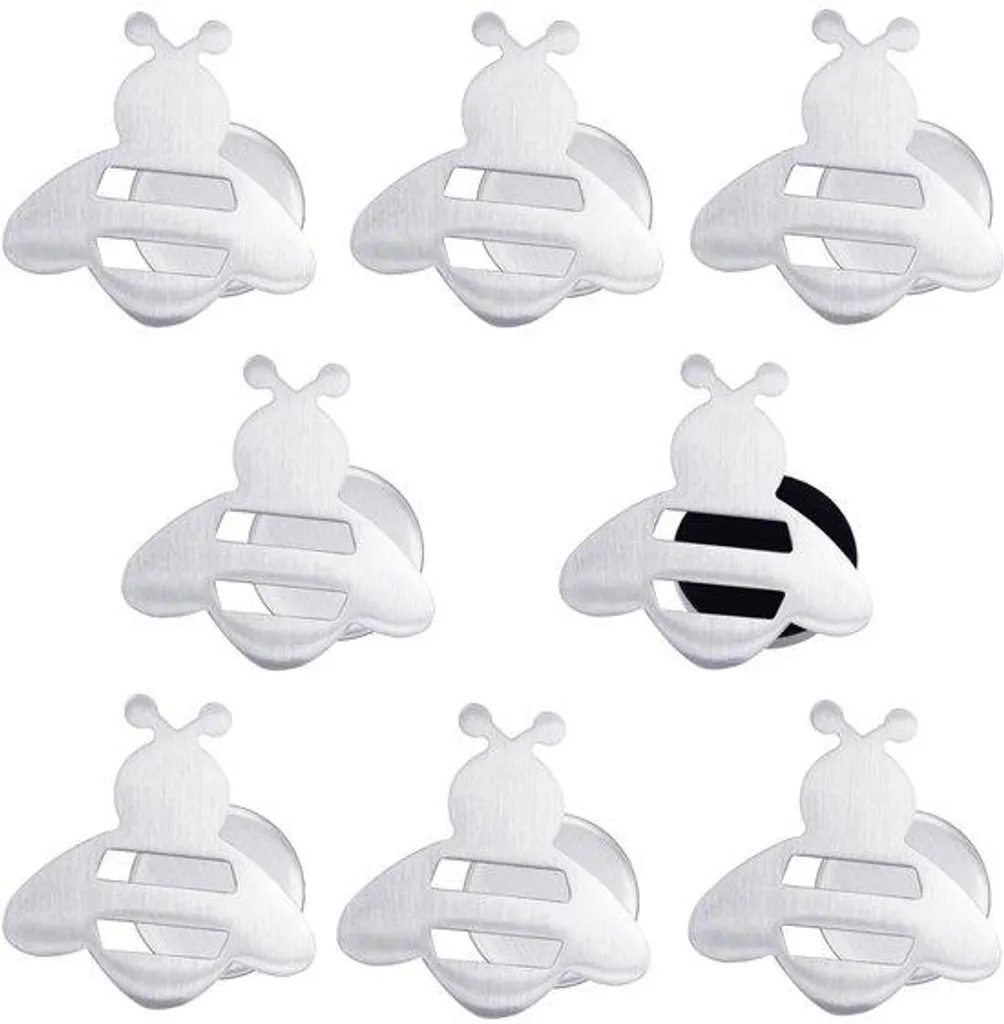 Lot de 8 poids magnétiques blancs en acier inox pour nappe et tableau