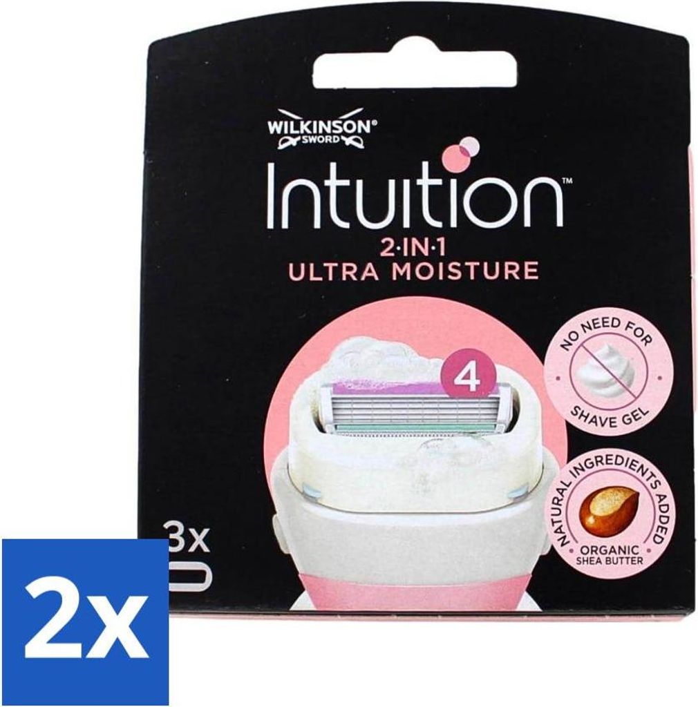 Wilkinson Intuition 2-in-1 Rasierklingen-Nachfüllpackungen – Sheabutter – rasiert und macht die Haut weich – 3 Rasierklingen - Vorteilspack ...