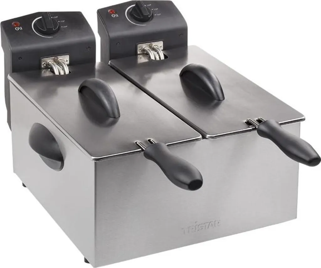 Friteuse à double panier Tristar FR-6937 - 2 x 3L en acier inoxydable