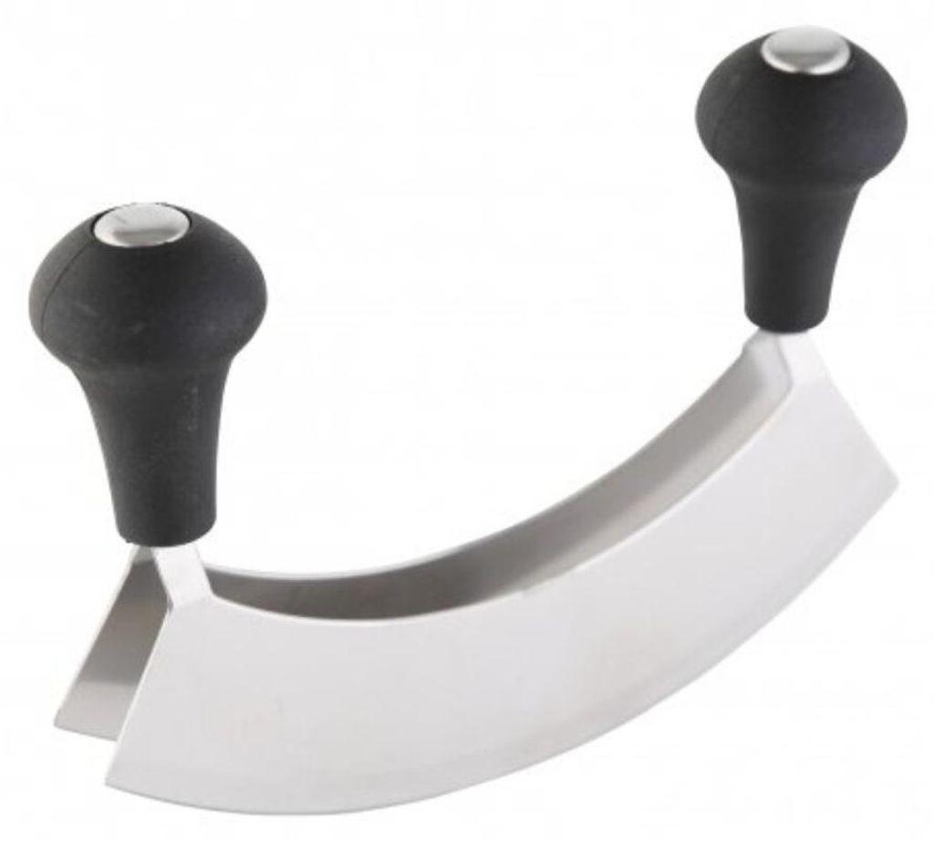 Axentia Edelstahl Wiegemesser 17 cm Doppelklinge 200509 Produktbild 