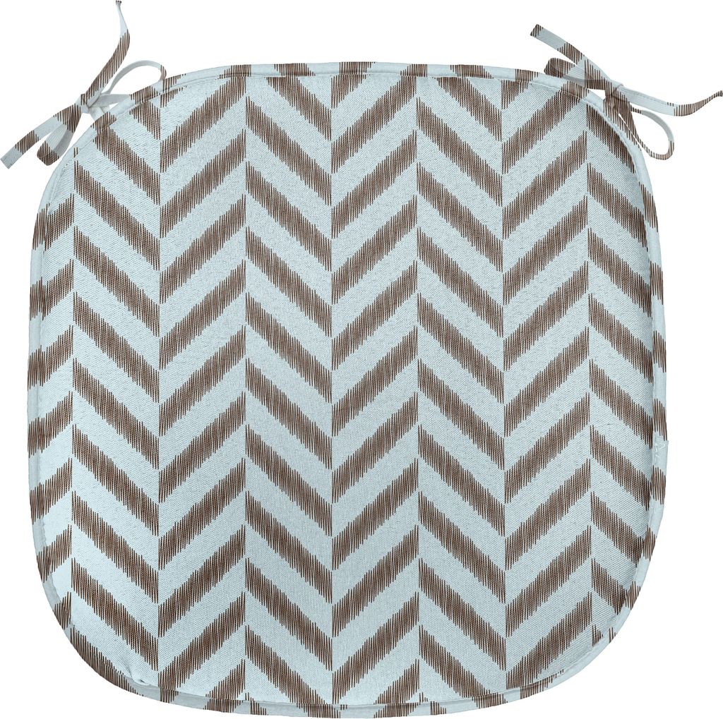 ABAKUHAUS Wasser Polster für Esszimmerstühle, Flüchtiger Chevron-Zickzack, Dekoratives wasserfestes Kissen mit Riemen für Küchensitze, 40 cm x...