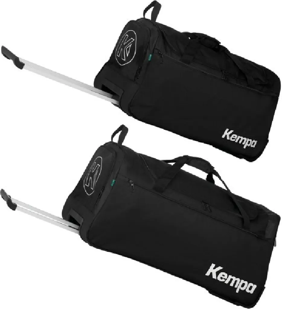 Sac de Sport Kempa Trolley L Résistant avec Roulettes Noir et Blanc