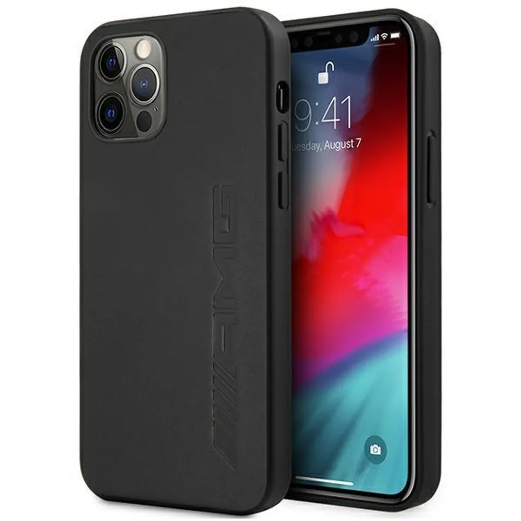 Regalo Originale Mercedes-AMG: Cover iPhone 12 Pro in Pelle Nera