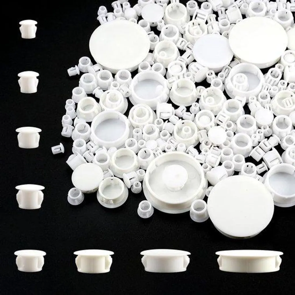 Bouchons de finition blancs pour trous de vis, obturateurs plastique