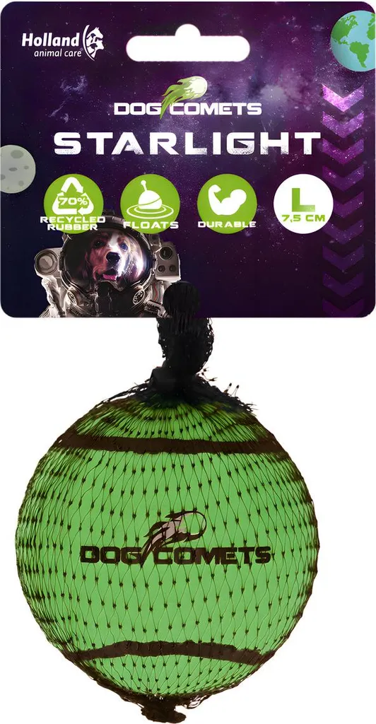Offerta Dog Comets Starlight Verde L: La Palla Indistruttibile per Grandi Cani