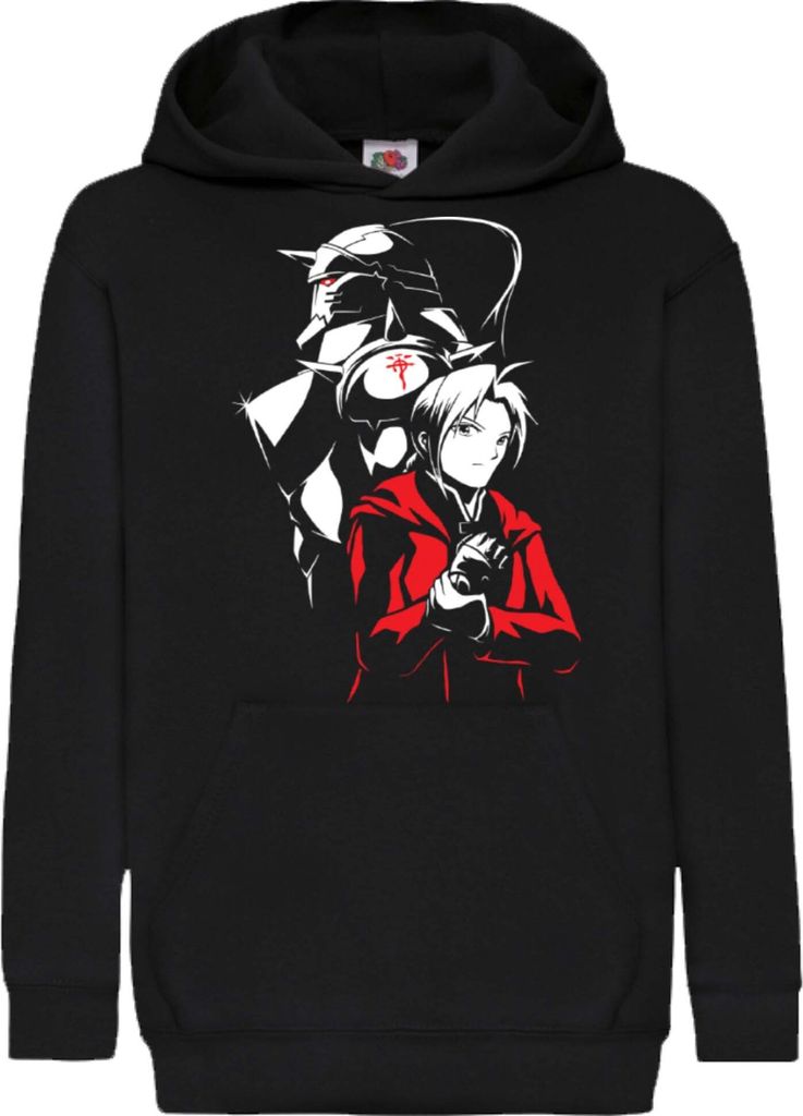 Kinder Kapuzenpullover Anime Manga Fullmetal Alchemist Edward Elric 02 Edward Alchemist, 5-6 Jahr - 116 / Schwarz