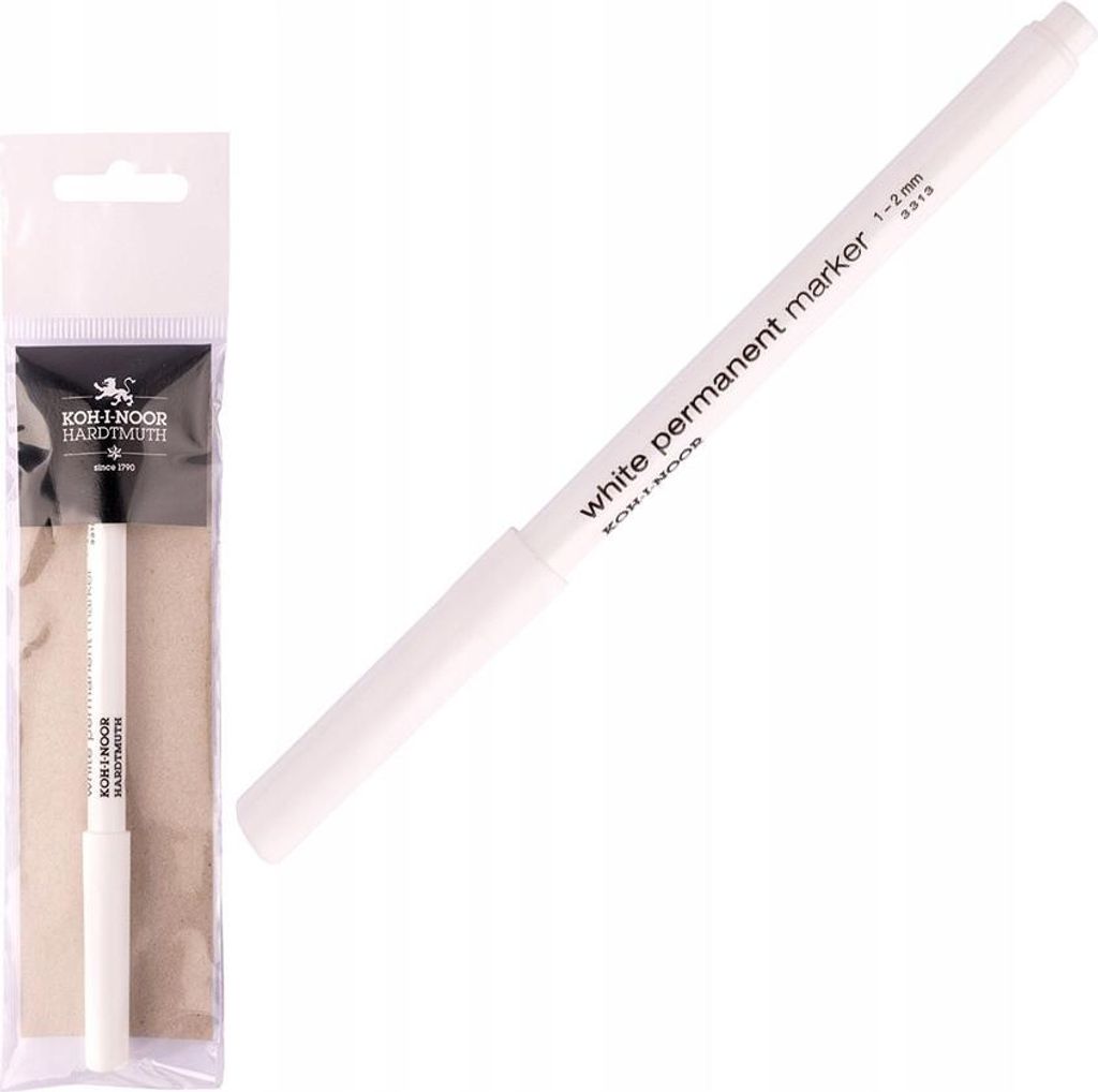 PERMANENT DÜNNER WEISSER MARKER runder wasserfester Marker Produktbild 