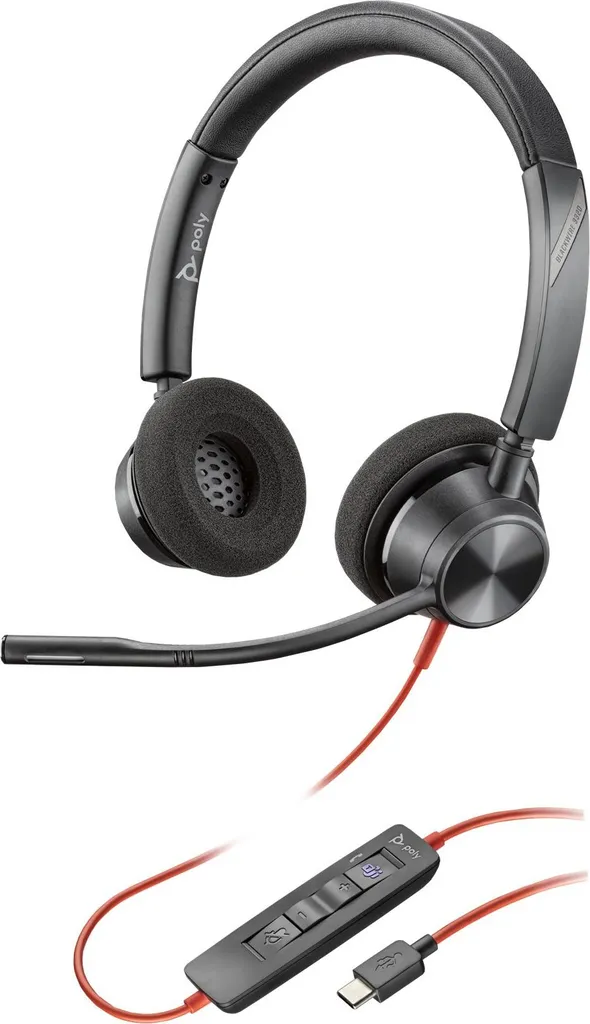 Casque HP Blackwire 3320 USB-C Idéal pour Visioconférence et Open Space