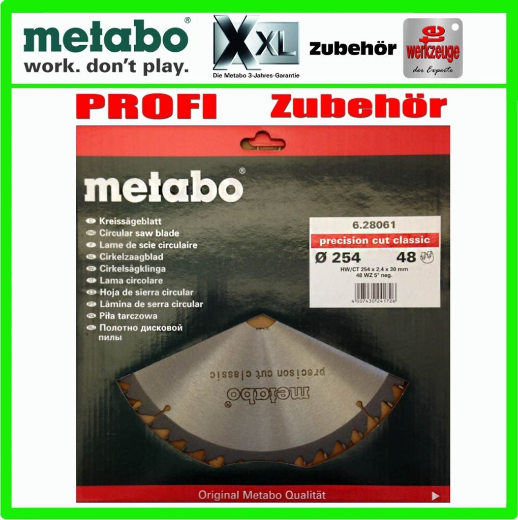 Metabo PrecisionCutClassic 254x 30, 48 WZ 5neg Productafbeelding 